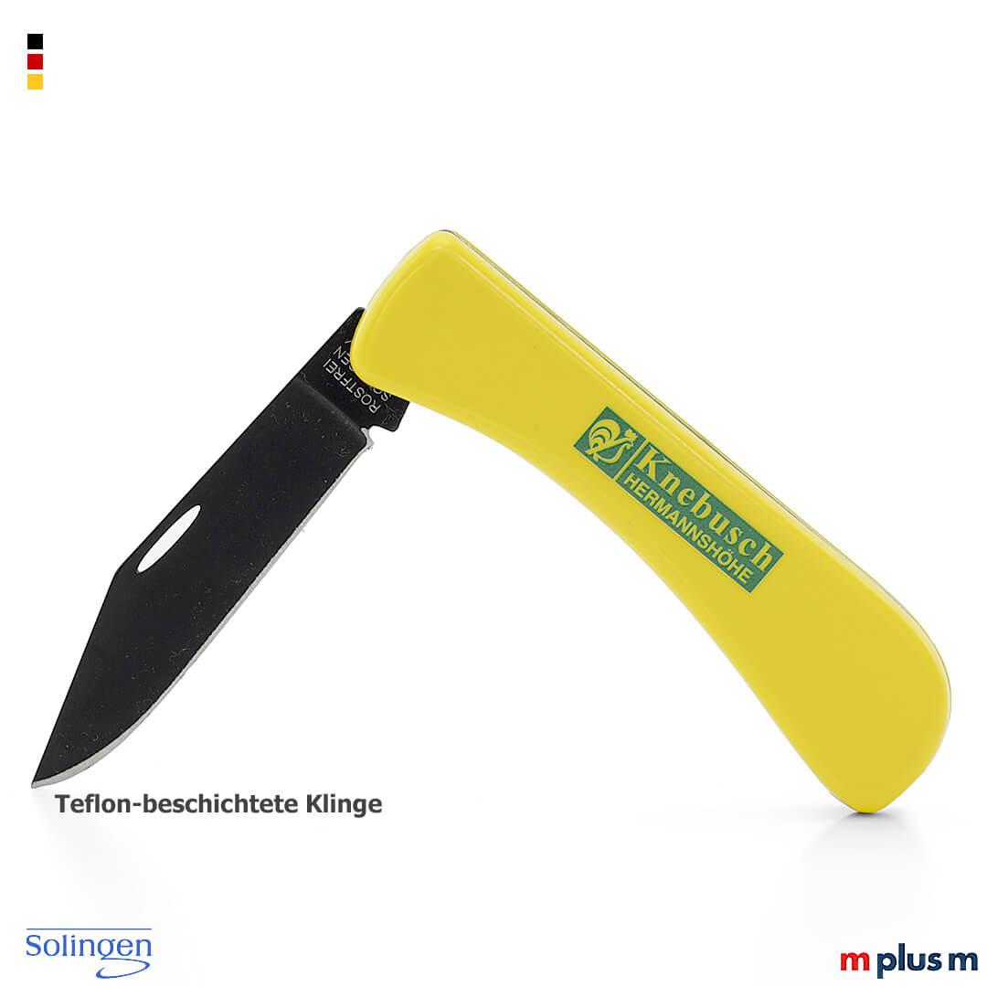 Solingen Taschenmesser mit Teflon-beschichteter Klinge und Logo Druck