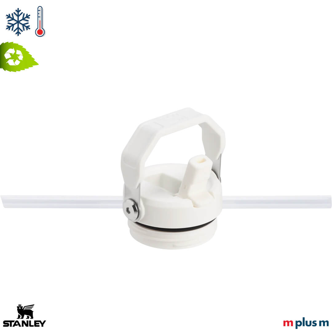 Weiße Stanley IceFlow Bottle 1060ml – langlebige Trinkflasche individuell bedruckbar