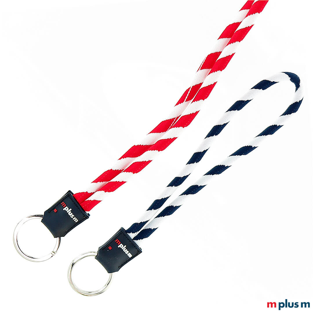 'Tube Kordel' Schlüsselanhänger mit Gummi-Label