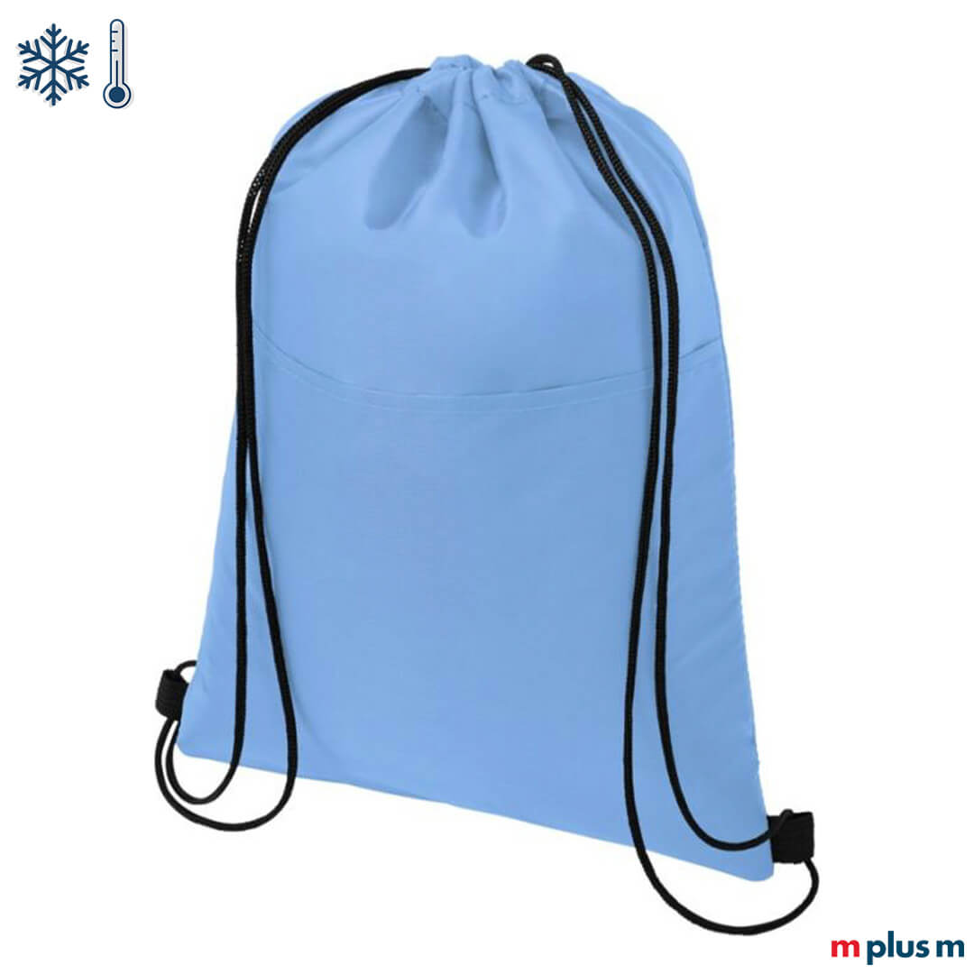 Werbeartikel Iso Turnbeutel Cool Sports in Hellblau