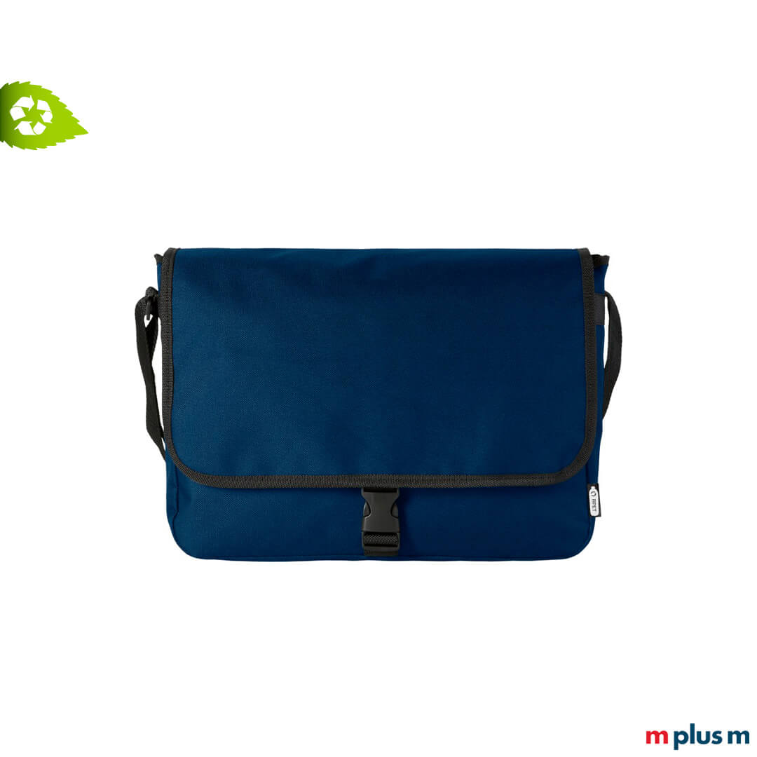 Nachhaltige Laptoptasche in blau mit Ihrem Logo bedrucken