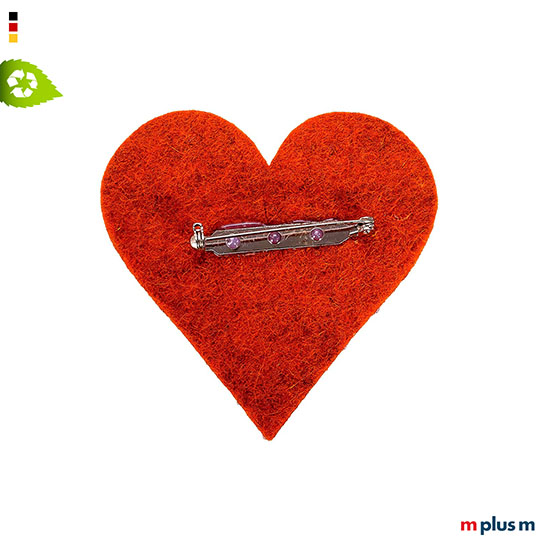 Filz Anstecker Herz