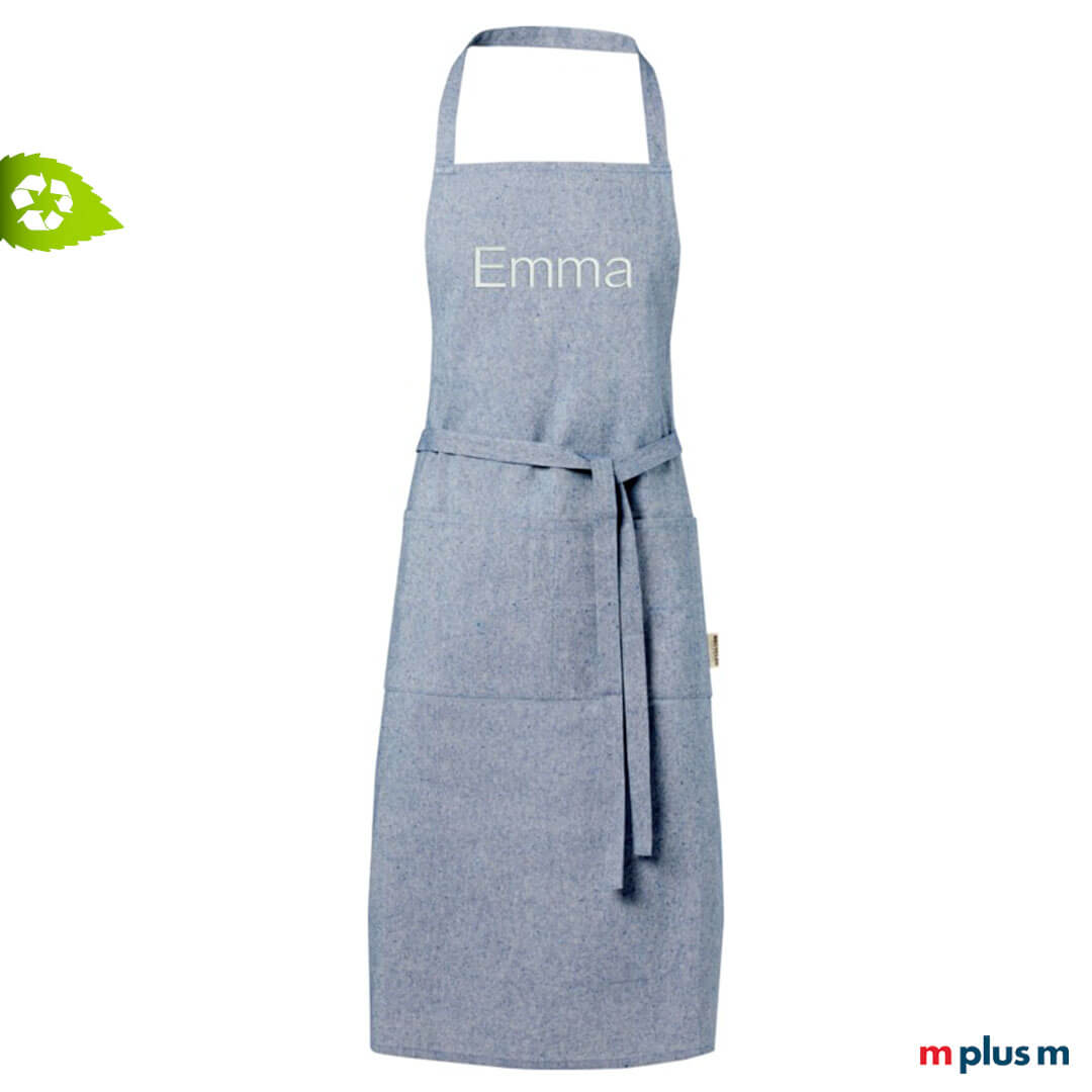 Gastro Schürze aus Recycling Stoff mit Logo Stick