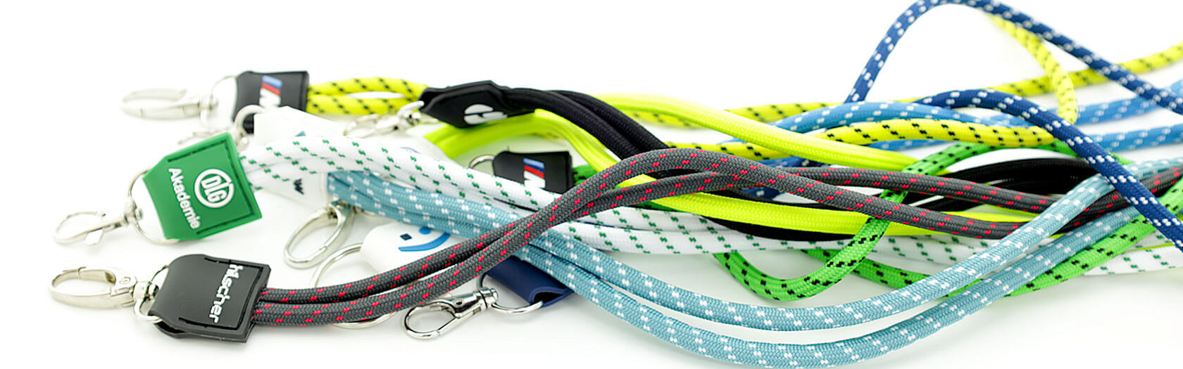 Schönes Nautic Kordel Schlüsselband in Ihrer Farbe mit Logo - Banner 