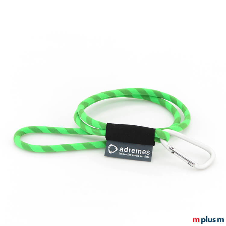 Tube Flag Kordel Schlüsselband in grünen Wunschfarben als Werbeartikel Sonderanfertigung