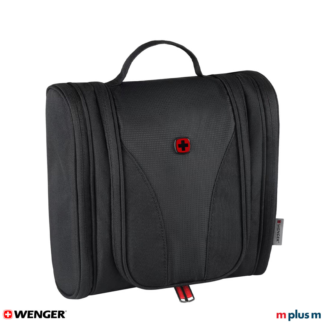 Kompakte Wenger Kosmetiktasche: ideal für Toilettenartikel, elastische Schlaufen & Aufhängehaken