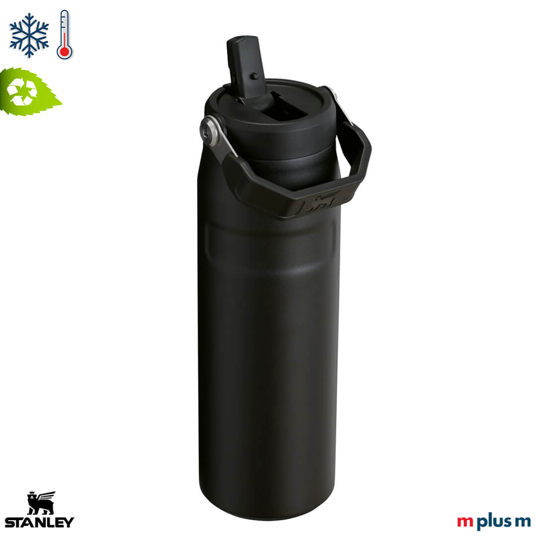 Stanley IceFlow™ Bottle Flip 2.0 in edlem Schwarz – 700ml Thermoflasche mit Logo veredelbar