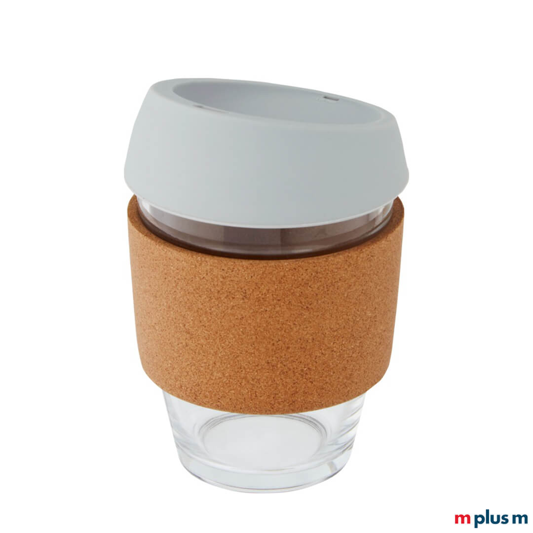 Montevideo Kaffeebecher aus Glas in der Farbe Grau