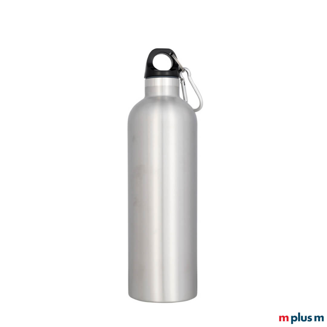 Silberne Trinkflasche als nachhaltiges Werbemittel