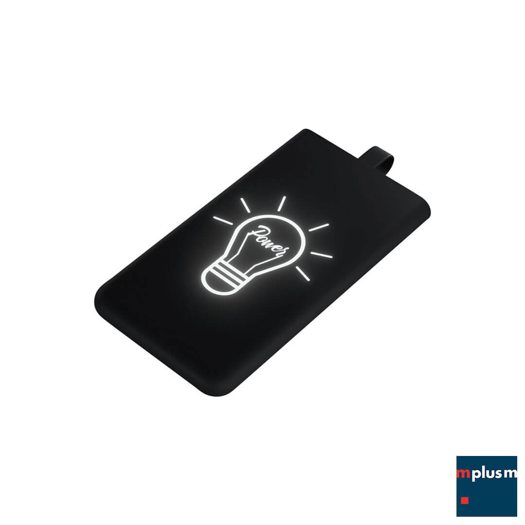 'Bright' Solar-Powerbank mit Leuchtlogo