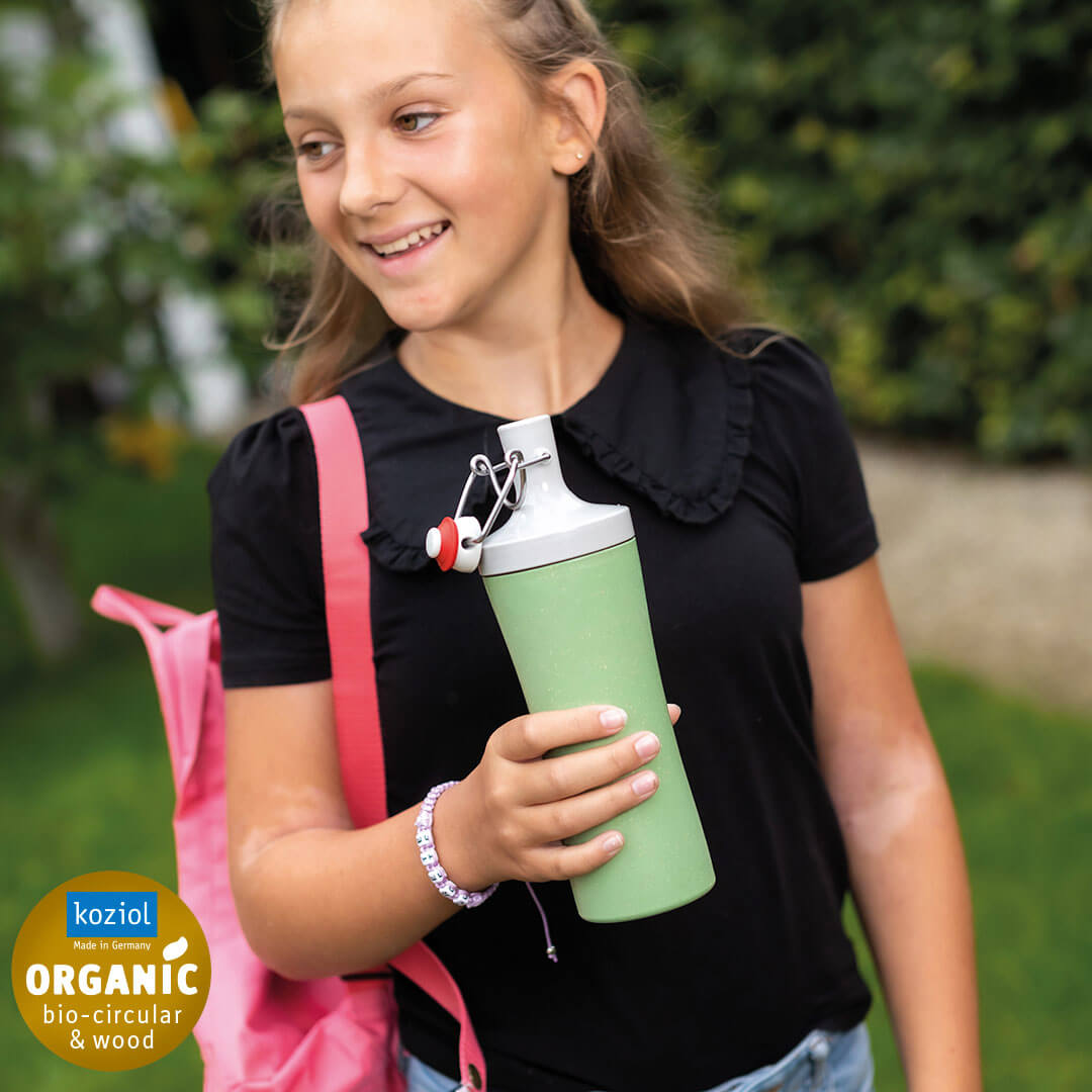 Koziol Plopp Trinkflasche in Grün als Werbeartikel