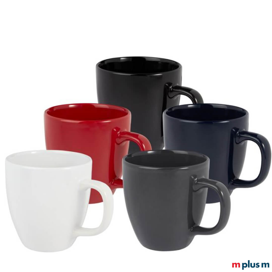 Moni Kaffeetasse spülmaschinenfest bedrucken mit Logo Motiv zum verschenken als Werbeartikel