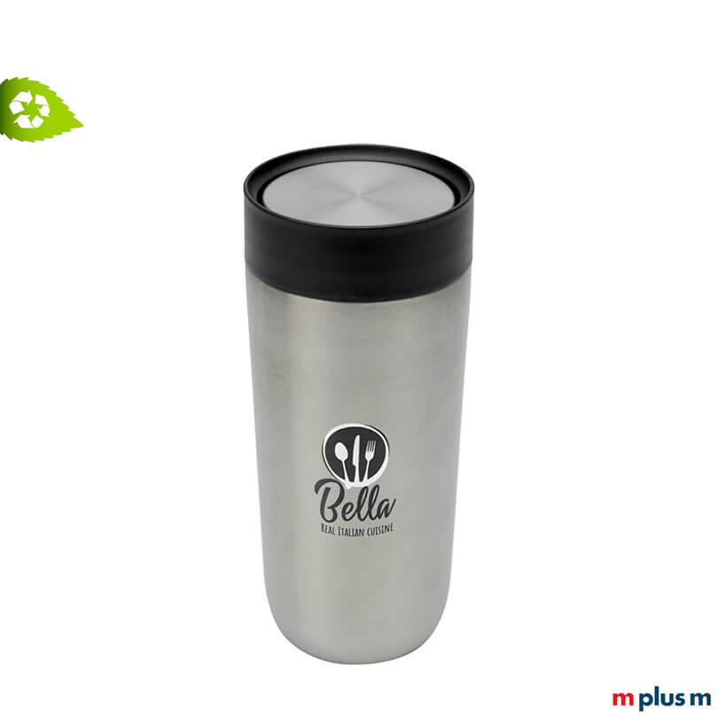 Narvik Thermobecher aus Edelstahl mit mehrfarbigem Logo zu bedrucken