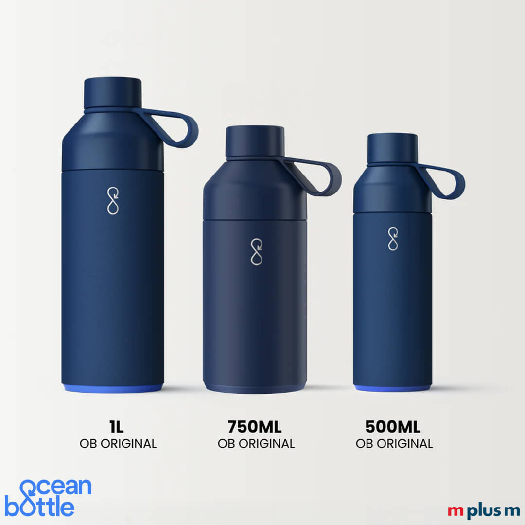 Nachhaltige Thermoflasche Ocean Bottle in verschiedenen Größen zum bedrucken mit Ihrem Firmenlogo