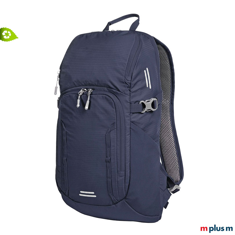 Hochwertiger Tages - und Bikerucksack Outdoor daypack in Dunkelblau mit Logo bedrucken