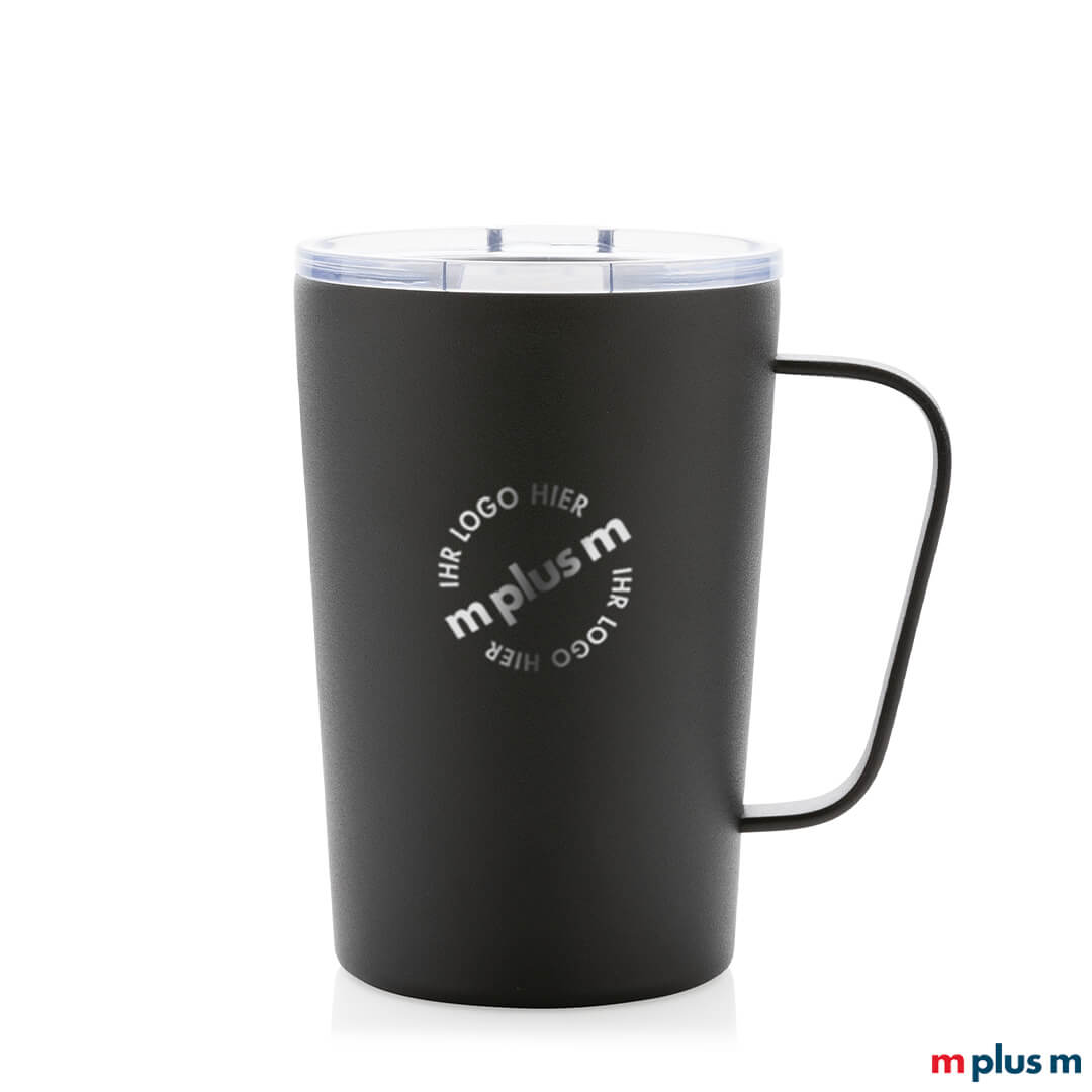 Edelstahl Thermotasse Jack in schwarz