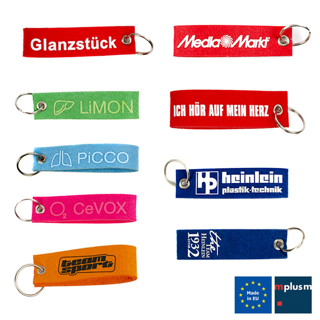 Filz Schlüsselanhänger als Give Away aus Europa
