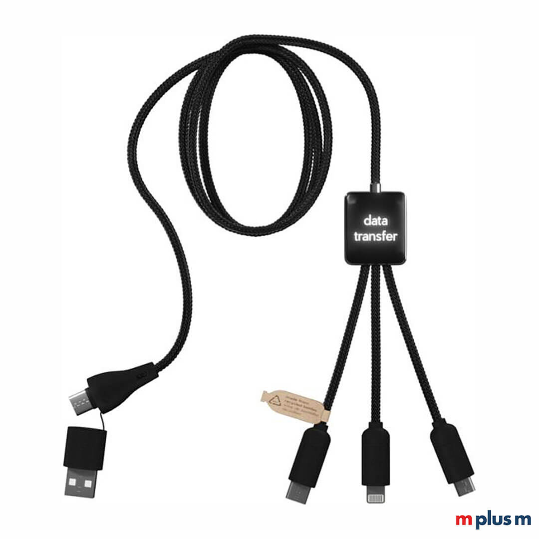 5-in-1 Ladekabel mit Datentransfer als Werbeartikelbedrucken lassen