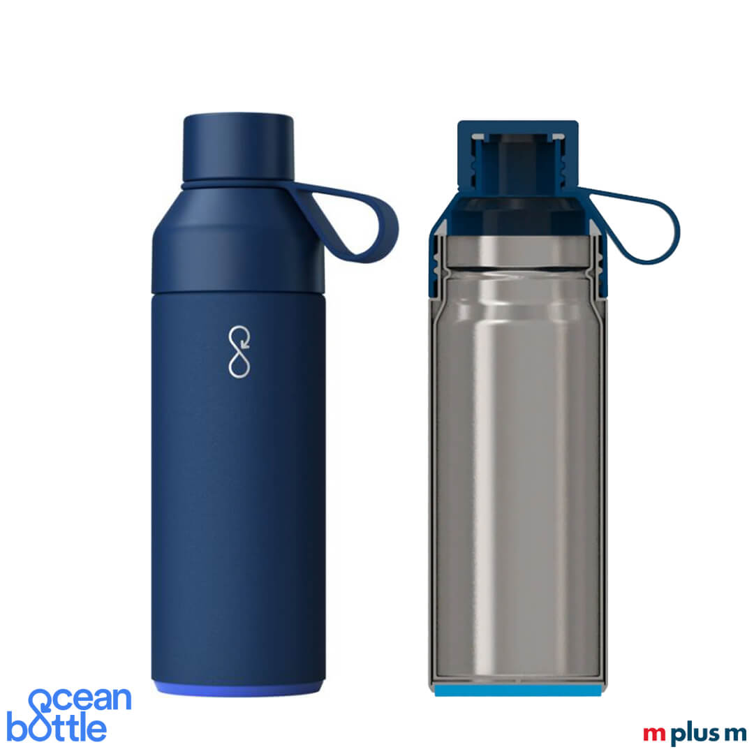 Ocean Bottle 500ml Vakuumisoliert hält Getränke warm/kalt 