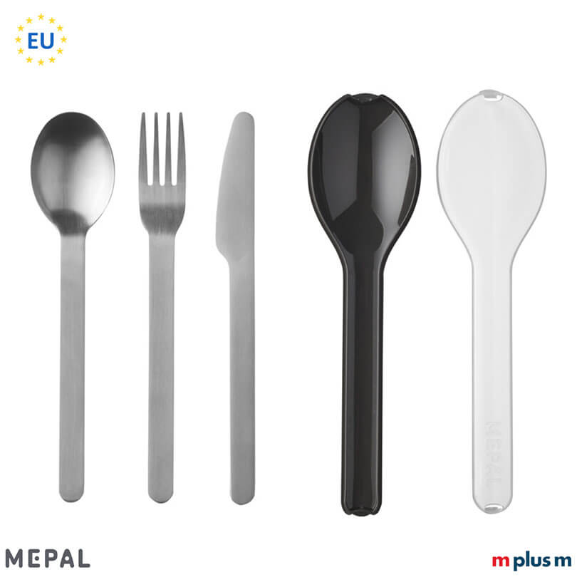 Ellipse To Go Besteck mit Logo-Gravur Edelstahl – Verpackung offen