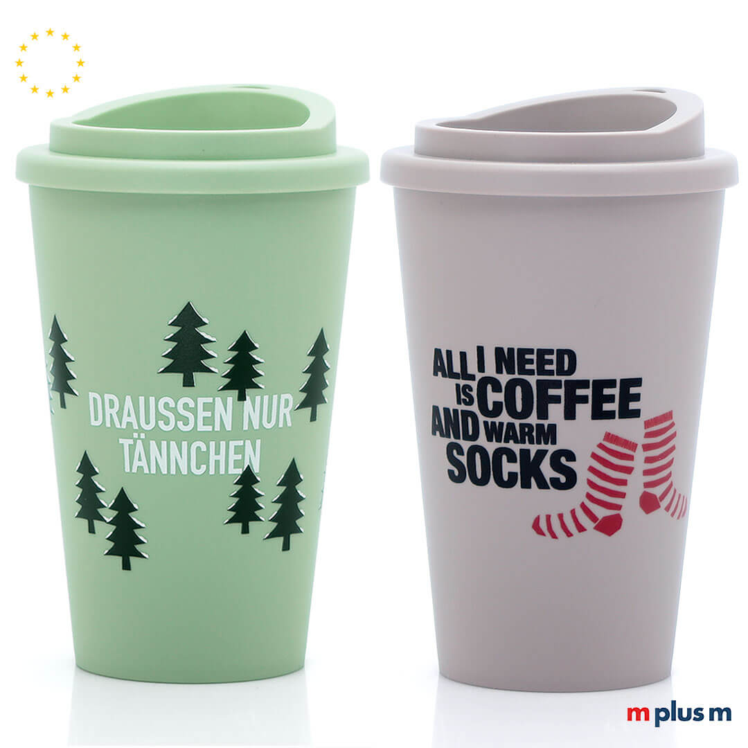 Nachhaltiger Coffee To Go thermobecher Nature Coffee Shop aus Europa mit Logo bedrucken