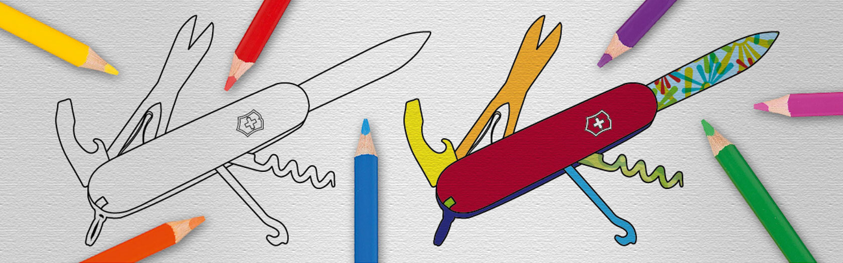 Schweizer Kinder Taschenmesser mit Logo bedrucken - Banner 