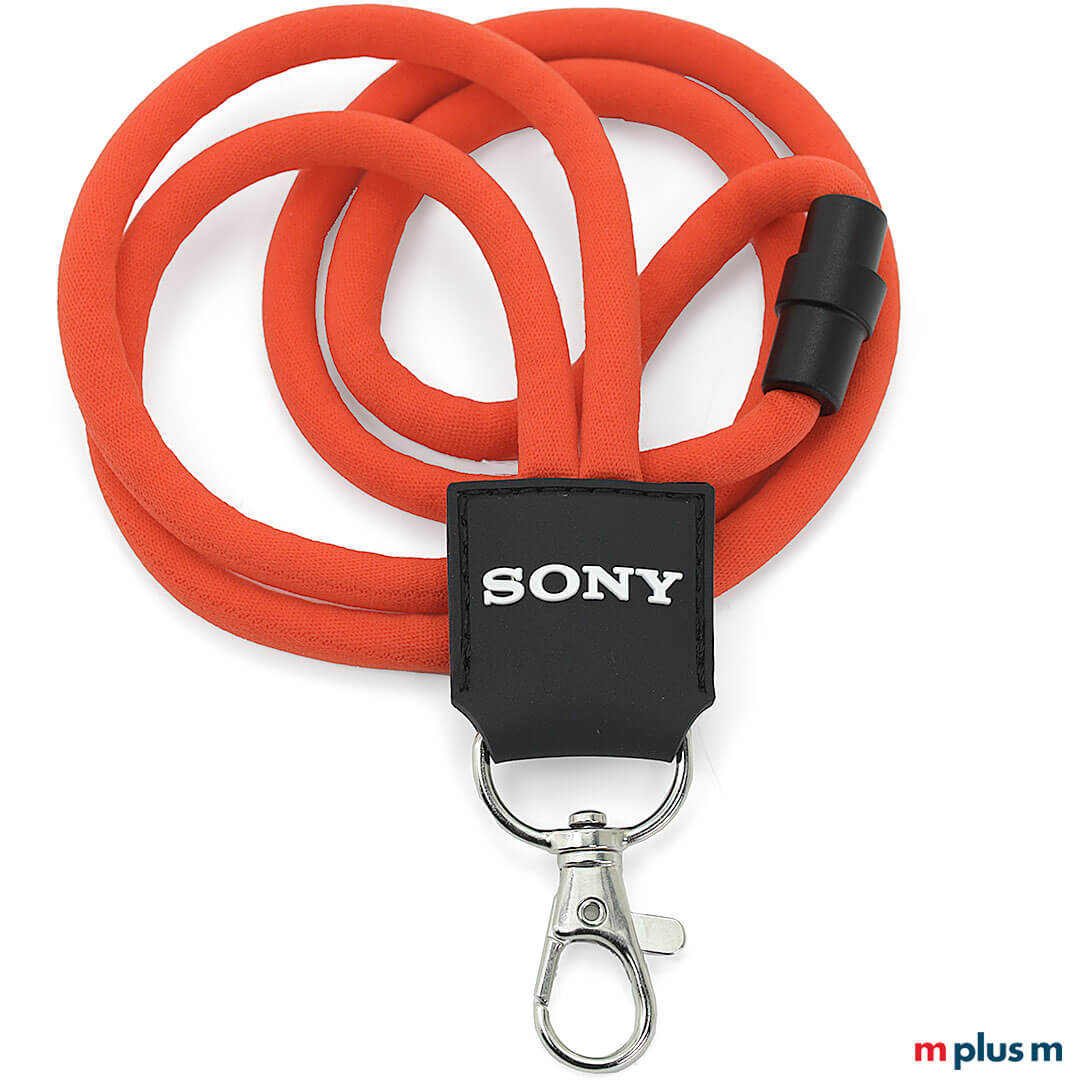Tube Rubber Kordel Lanyard in Rot mit Logo Druck