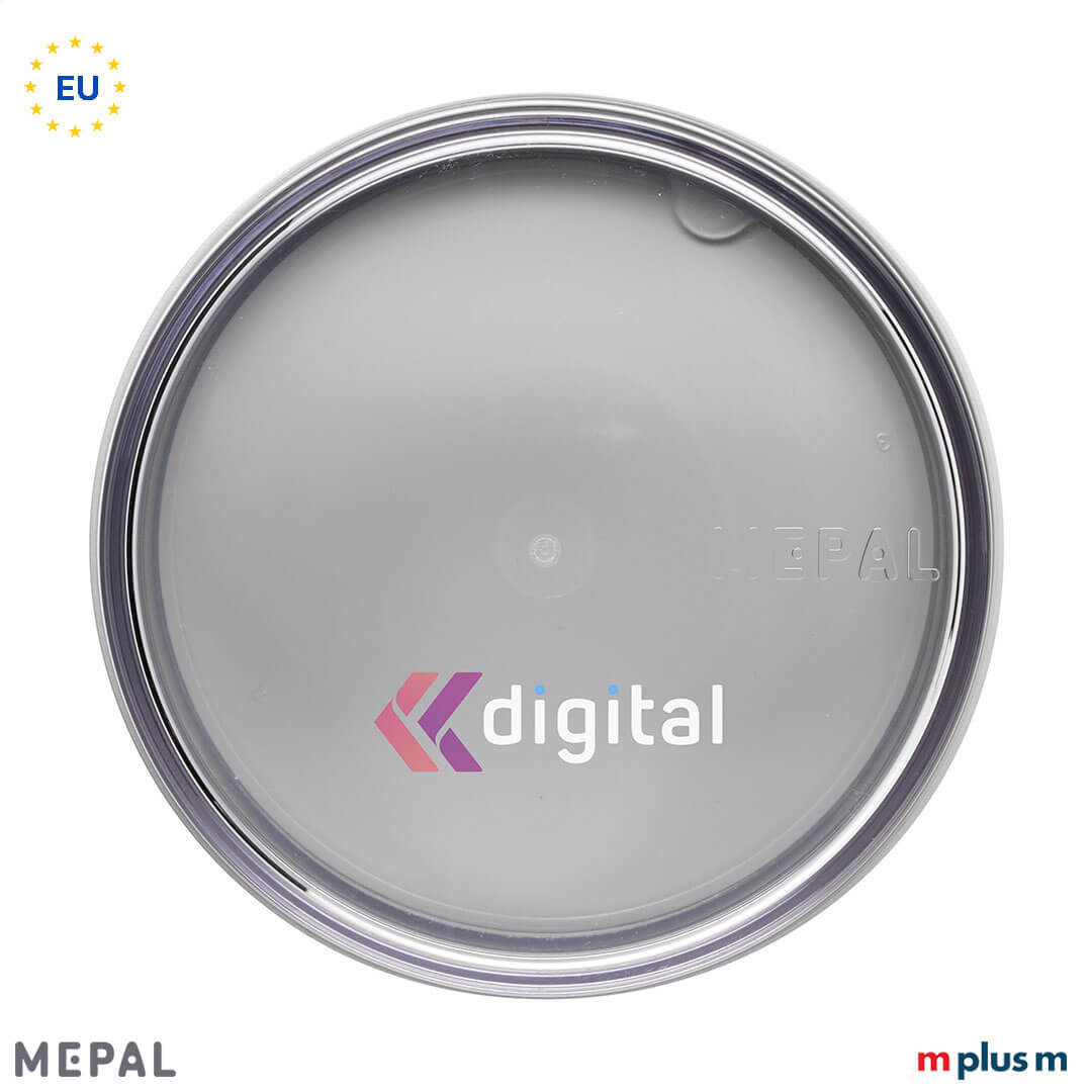 Der Deckel des weißen Müslibechers mit Logo Druck