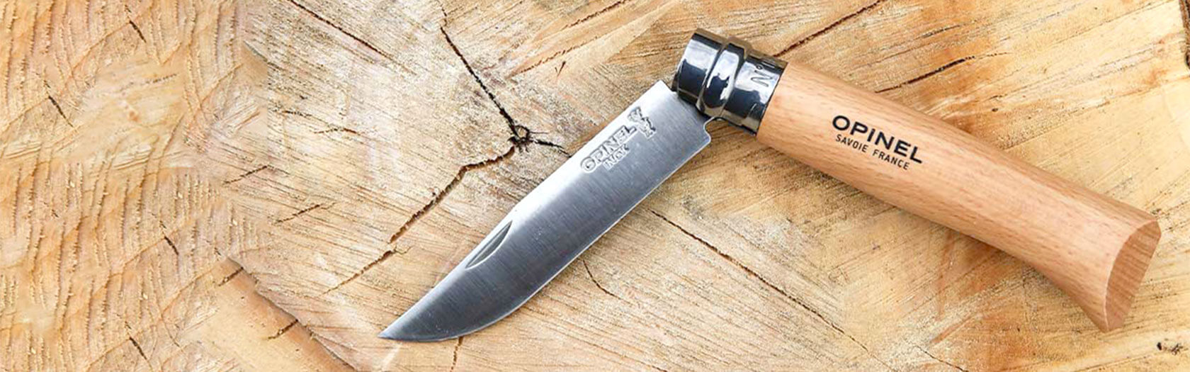Opinel Sandvik Stahl No 08 Messer mit Logo bedrucken - Banner 