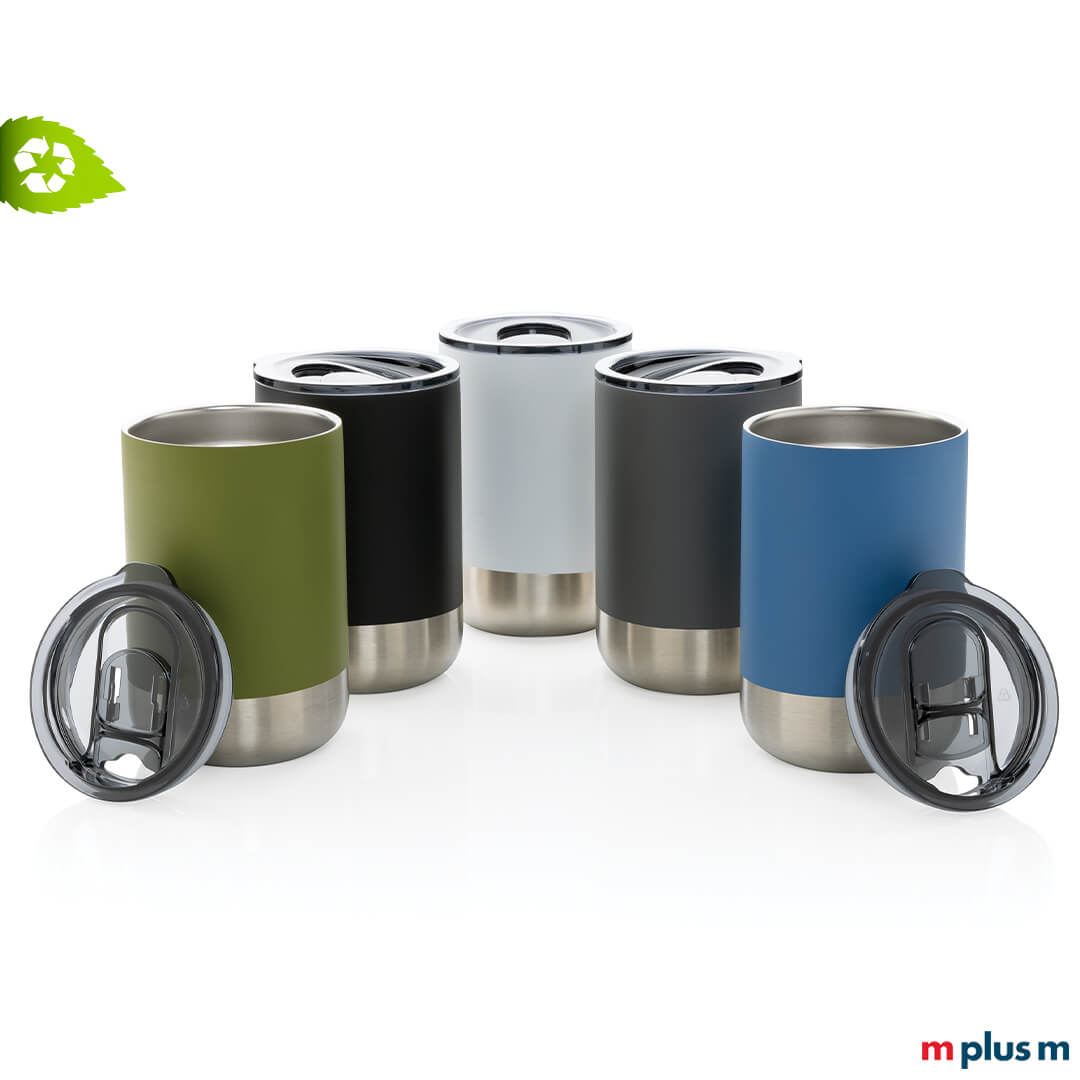 Nachhaltiger Thermobecher aus recyceltem Edelstahl