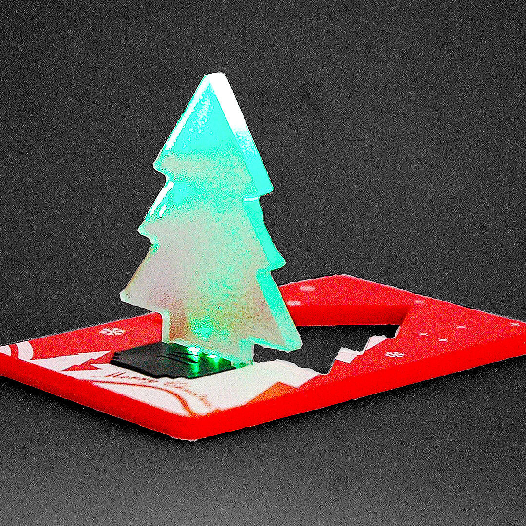 Flatlite in Tannenbaumform mit Ihrer Werbung beducken.