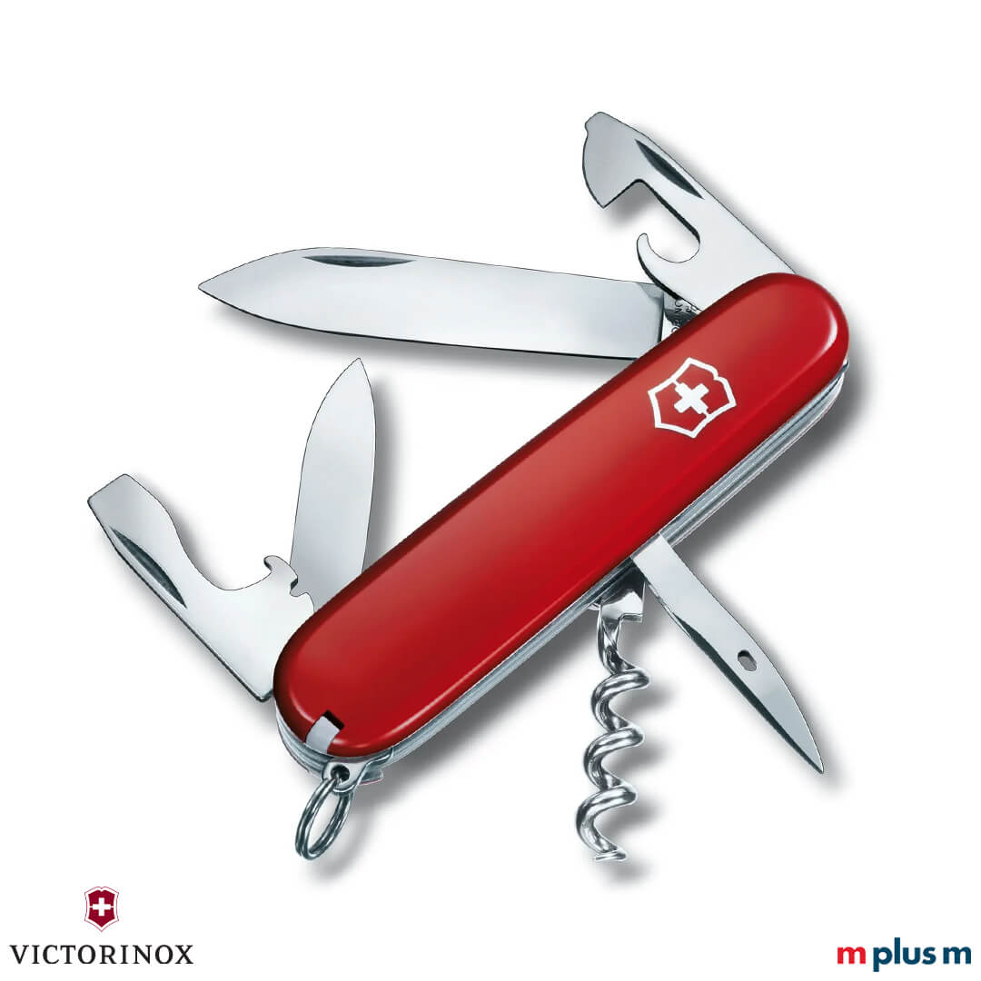 Klassische rote Schalen am Victorinox Spartan als Werbegeschenk