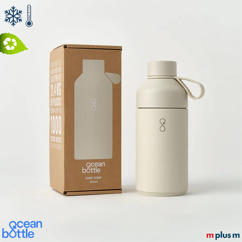 Ocean Bottle Sand in nachhaltiger Papierverpackung ideal zum verschenken an Kunden und Mitarbeiter
