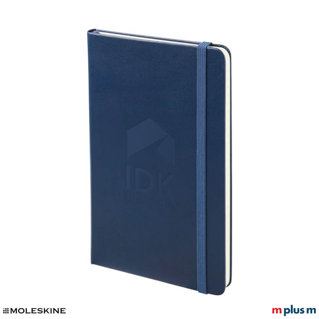 Moleskine Notizbuch Classic Harrdcover L Dunkelblau mit Beispieldruck