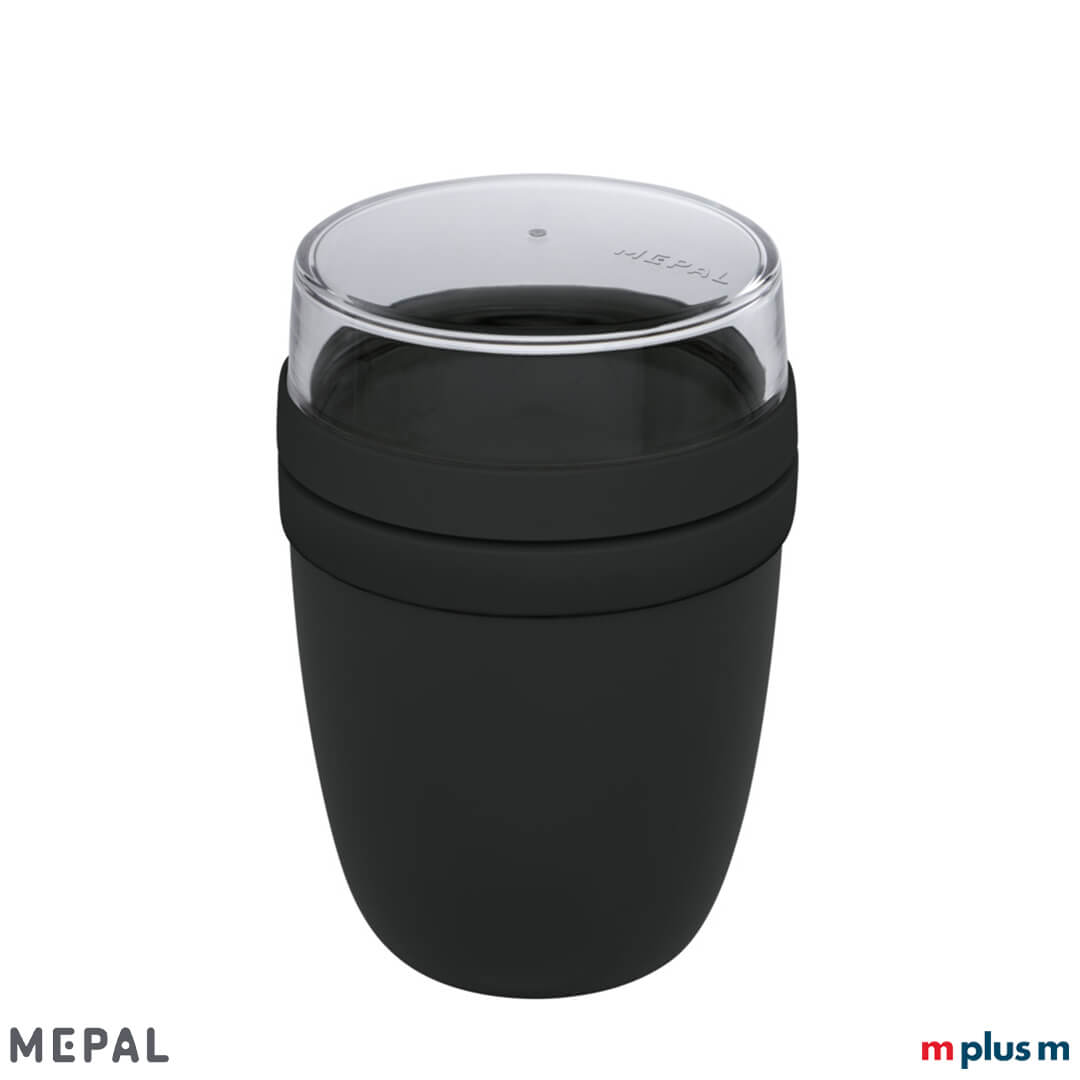 Schwarze Ellipse Lunchpot von Mepal mit Logo zu bedrucken