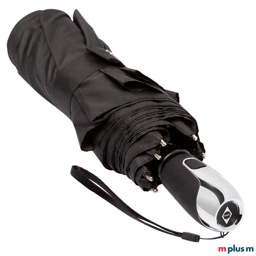 Fare Leon Premium Taschenschirm mit verchromten Griff