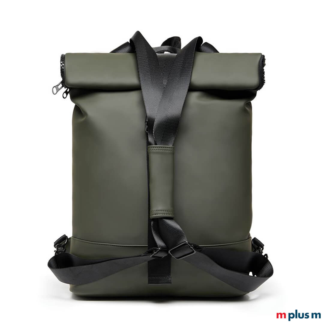 Rucksackträger von der Kette weg bringen für eine sichere Fahrt mit dem Fahrrad. Rucksack perfekt als Werbegeschenk geeigent