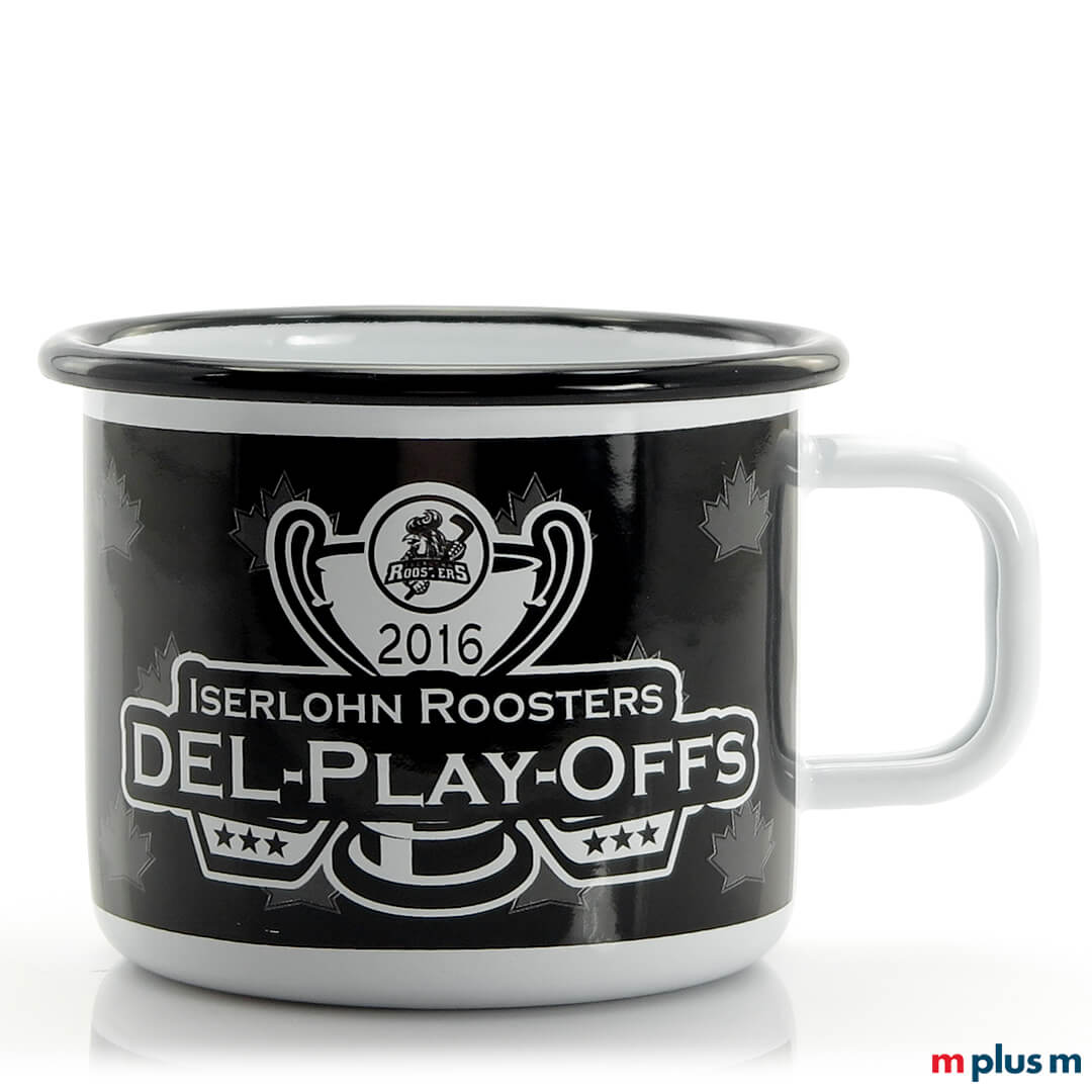 'Sol' Große Emaille Tasse Weiß