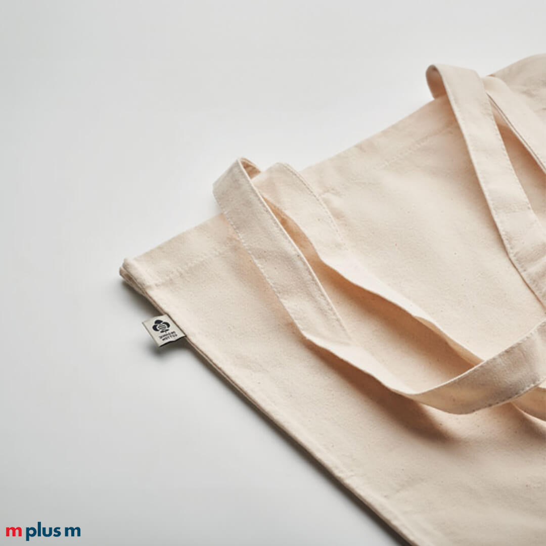 Individuell bedruckter Stoffbeutel aus Bio Baumwolle – natürliche Farbe, ab 100 Stück