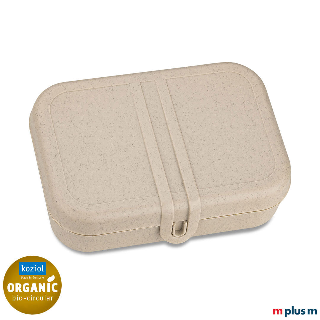 Nachhaltige 'Pascal L' Lunchbox von Koziol in Beige, recycelbar und kompakt, ideal für Werbeartikel mit Logo-Druck