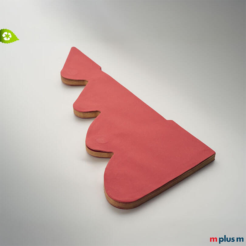 Roter PopUp Papier Weihnachtsbaum Groß (ca. 30 cm), recycelbares Material, großflächige Logo-Druckfläche – optimal für Firmen-Giveaways und Event-Werbung