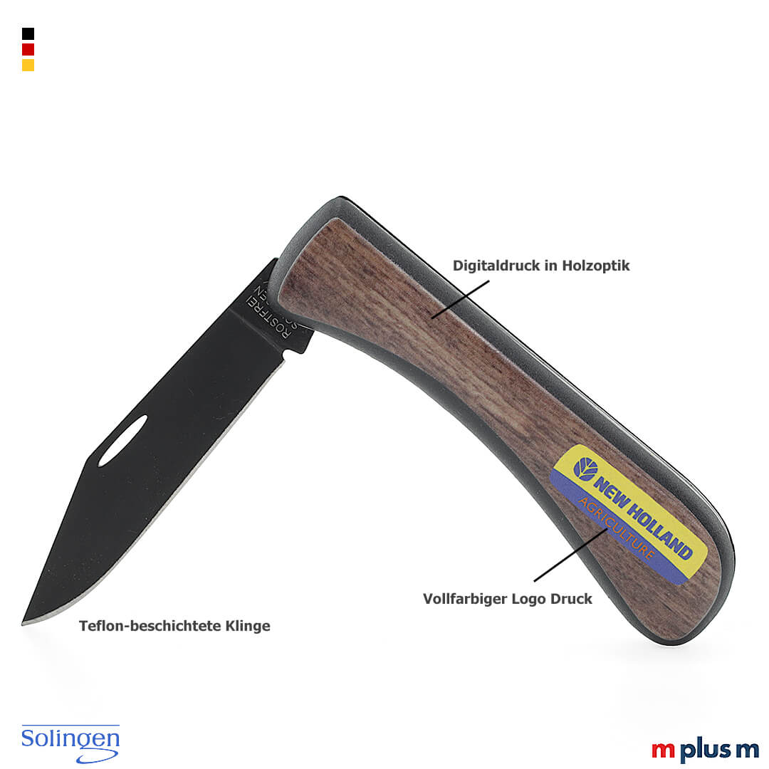 Preiswertes Solingen Worker Messer mit Teflon beschichteter Klinge