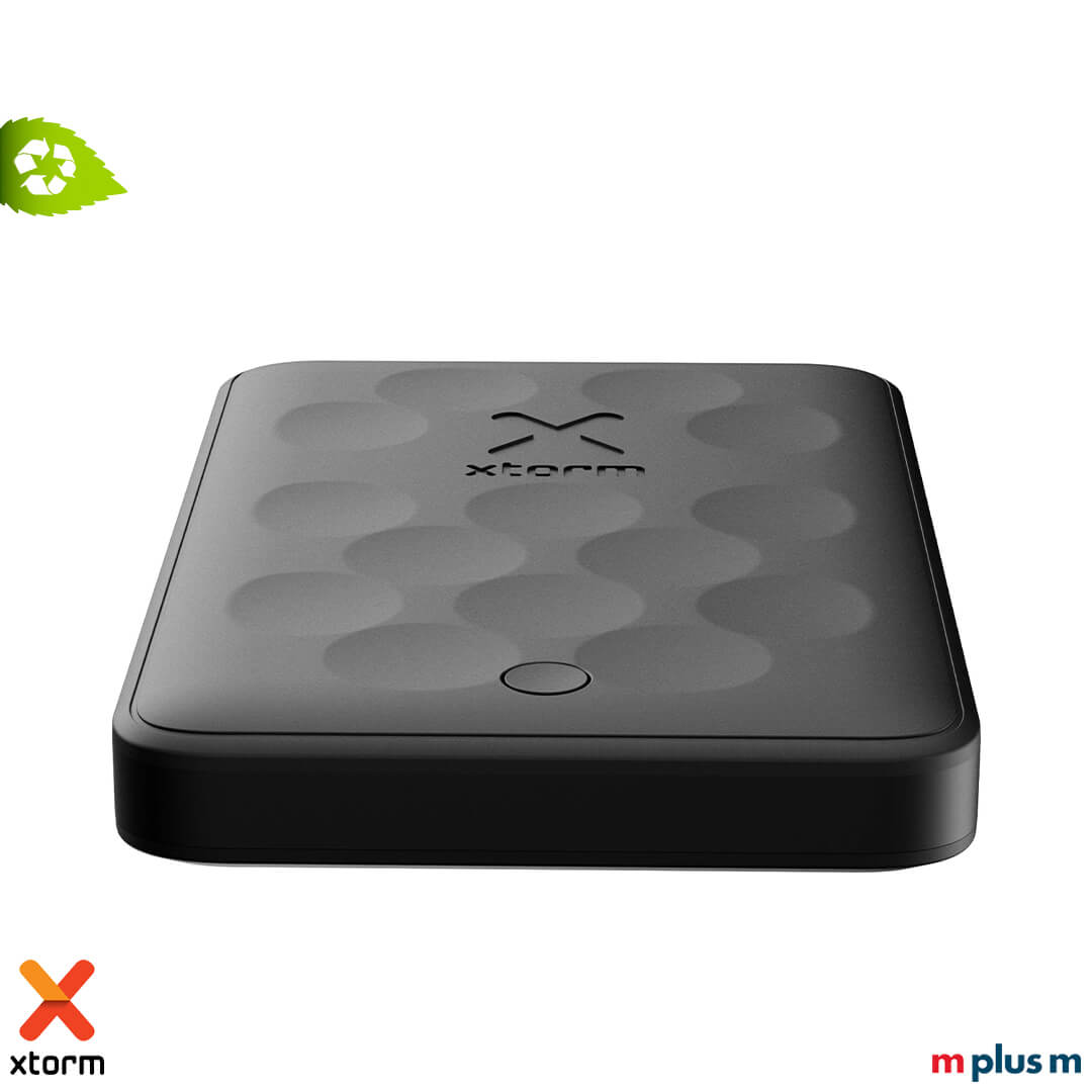 Kompakte Xtorm 5000 mAh Magnet Powerbank mit MagCharge und USB-C, ideal als nachhaltiger Werbeartikel mit Logo Druck