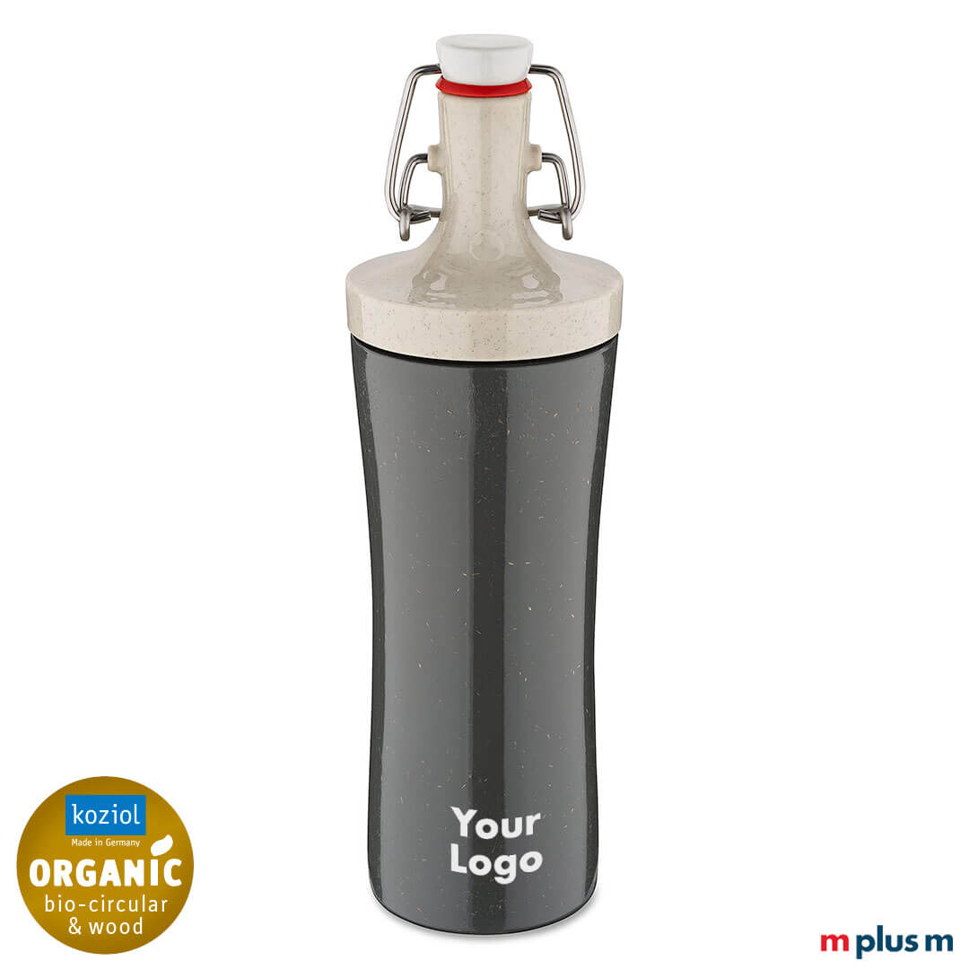 Koziol Plopp Trinkflasche in Grau als Werbemittel