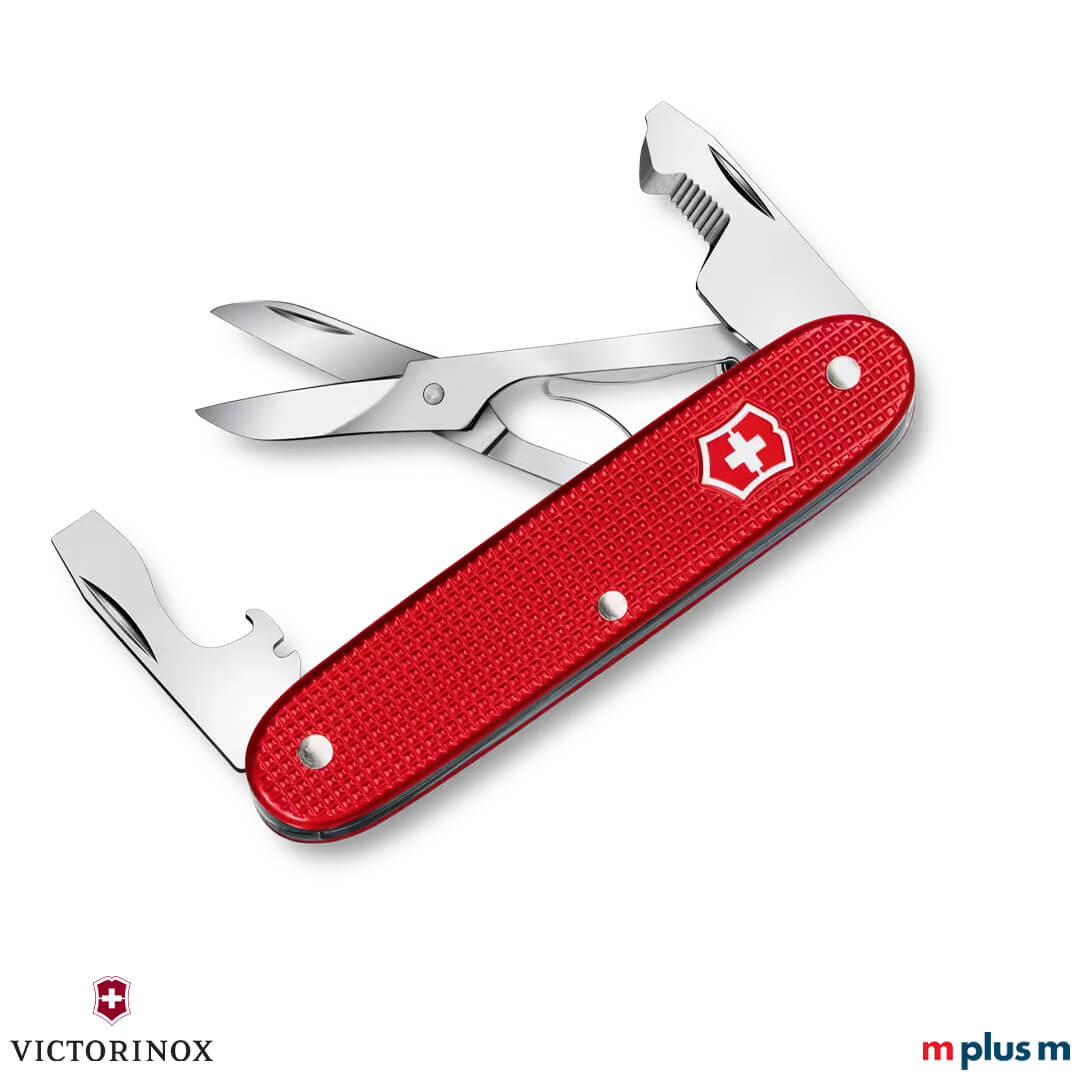 Victorinox Taschenmesser Companion Slim Alox in der Farbe Rot geöffnet