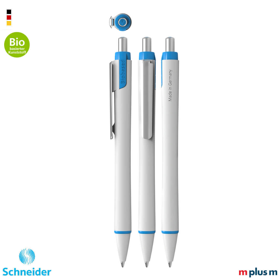 Schneider Xite Promo Kugelschreiber in Hellblau mit Logo bedrucken