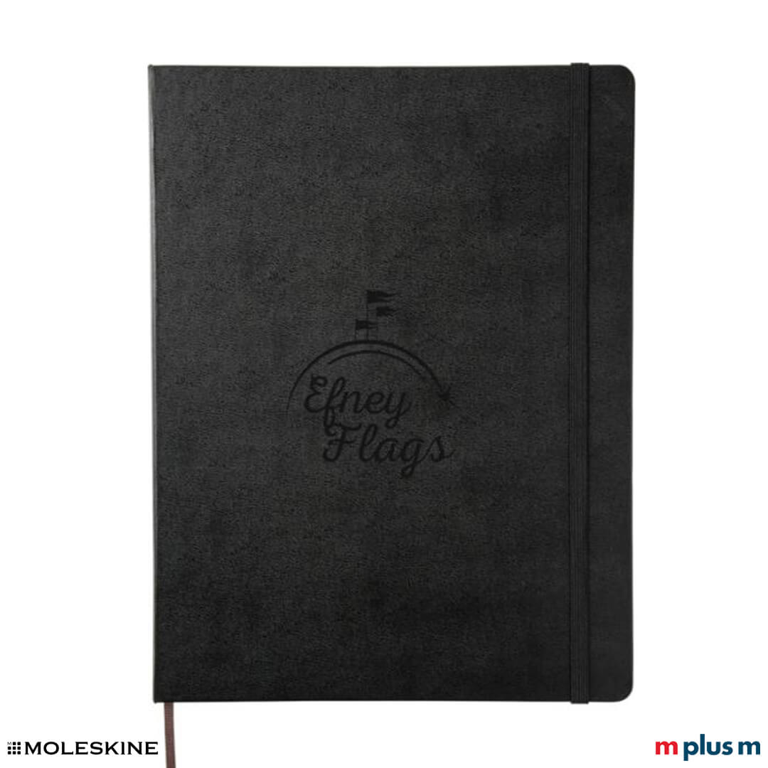 Moleskine Notizbuch Classic Hardcover XL in der Farbe Schwarz mit Beispieldruck