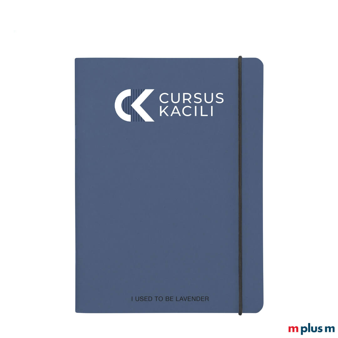 Lavendel Notizheft Agricultural Waste bedruckt mit Logo als Giveaway