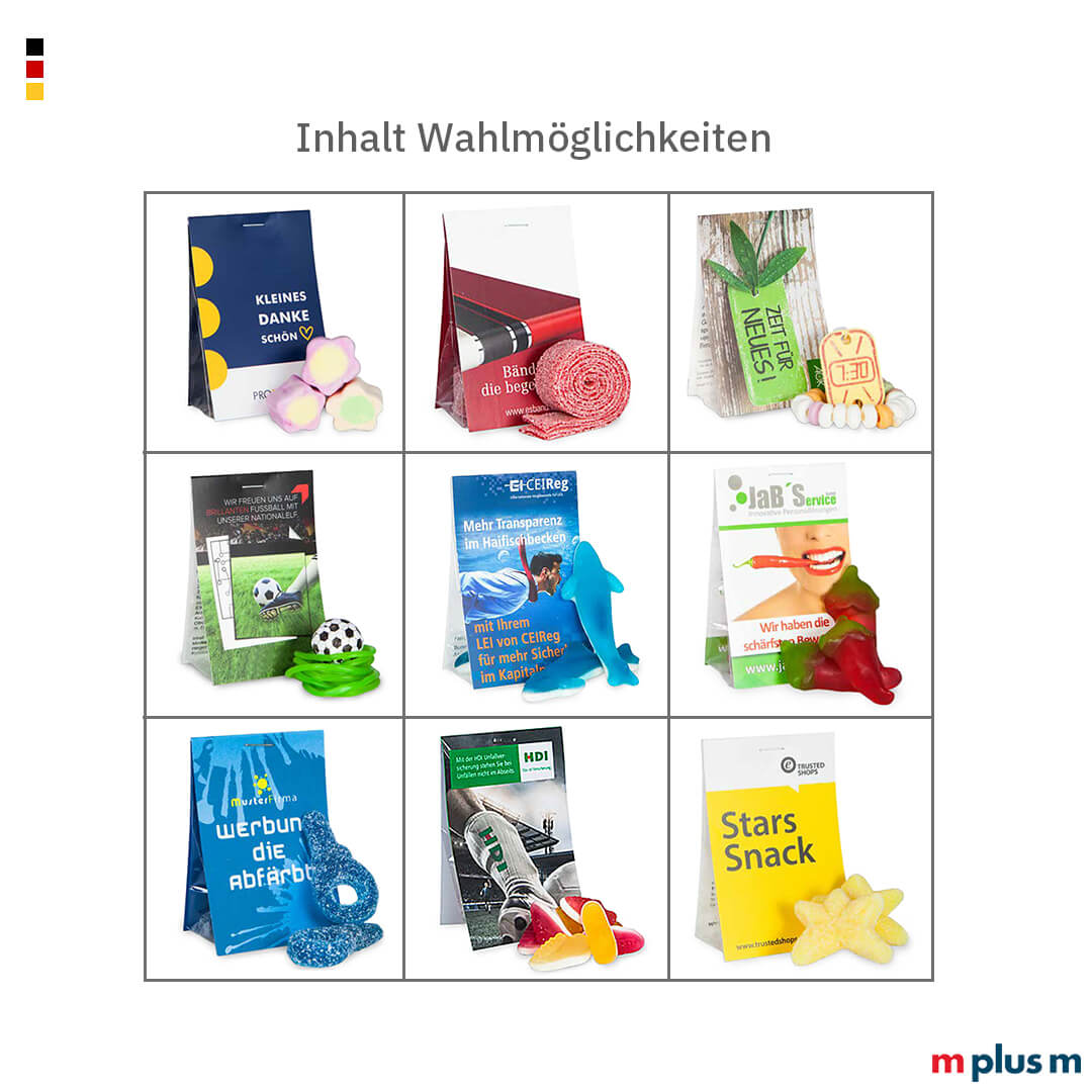 Naschtasche mit süßer Füllung nach Wahl