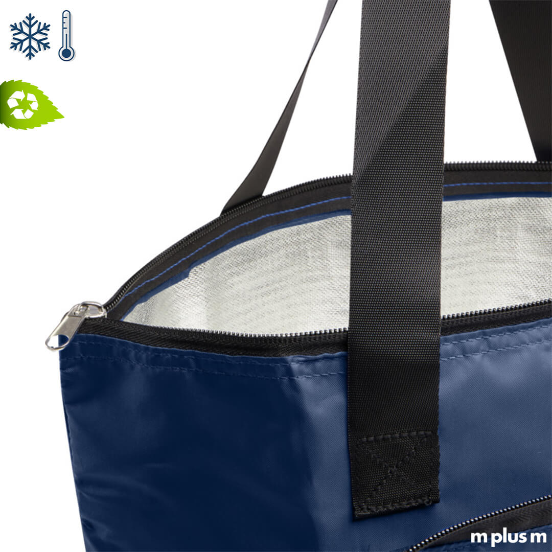 Nachhaltige Kühltasche Dunkelblau individuell bedrucken – schnelle EXPRESS Lieferung